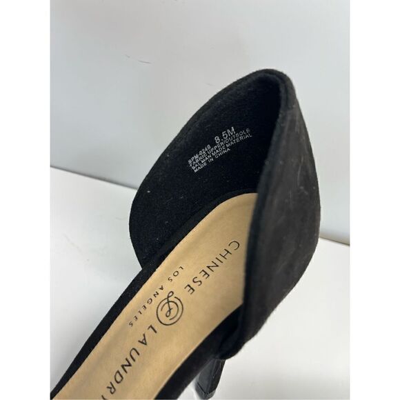 Chinese Laundry Pumps Stiletto Size 8.5 Black Pointy Toes Suede Gorgeous - Picture 9 of 11